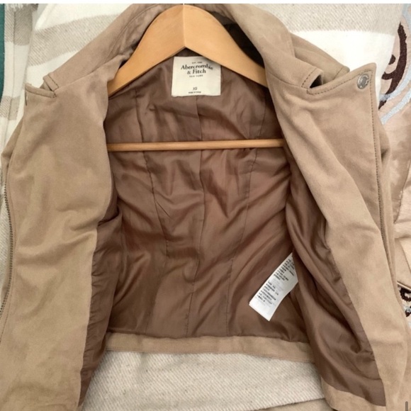 Abercrombie & Fitch Suede Fringe Moto Crop Jacket - Picture 3 of 7